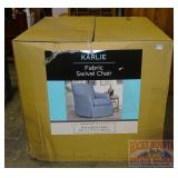 New 'Karlie' Blue Swivel Chair.