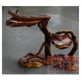 Cool Rustic Burled Wood Accent Table.