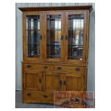 Wonderful Mission Style Oak 2 PC China Cabinet.