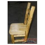 Rustic Log Side Chair.