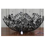 Massive Iron Leaf Decorated Center Bowl.