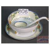 Vintage Noritake Porcelain Bowl, Spoon & Plate.