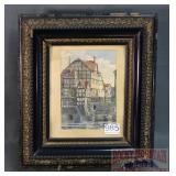 Original Vintage German Water Color Painting.