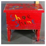 Vintage Painted Shoe Shine Box.