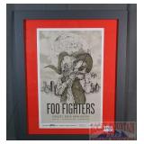 Foo Fighters Framed Concert Poster.