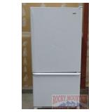 Amana White Refrigerator W/ Bottom Freezer.