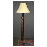 Floor Lamp With Turned Base & Shade.