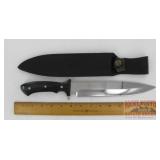 New Elk Ridge Straight Blade Knife W/ Sheath.