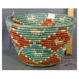 Hand Coiled Native Am. Style Basket.