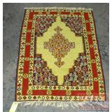 Hand Made Kilim Rug W/ Detailed Decoration.