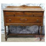 Vintage 1920's Walnut Server.