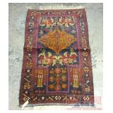 Deep Earthtone Hand Made Persian Rug.