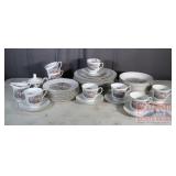 Avon 'Currier & Ives' China Set, Complete for 8.