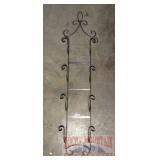 Scrolled Iron Wall Mount Towel Rack.