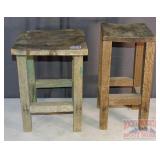 2 Primitive Style Stools.