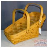 Longaberger Sloped Basket W/ Handles.