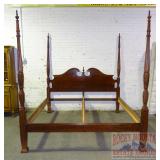 Fantastic Carved Mahogany King Poster Bed.