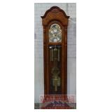 Oak Cased Grandfather Clock by Ridgeway.