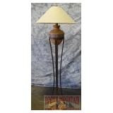 Heavy Compostion & Metal Floor Lamp W/ Shade.