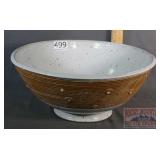 Large 13" Hand Made Pottery Center Bowl.