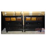 2 Modern Ebony Finish Nightstands.