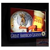 Coors 'Great American Legends' Lighted Sign.