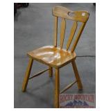 Vintage Side Chair W/ Shaped Seat.