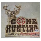 Tin 'Gone Hunting' Sign.