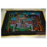 Oriental Black Velvet Style Tapestry.