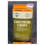 10 New Tac Shield 6' 12-Hour Orange Light Sticks.