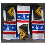 3 New Browning Men's Socks, Size L.