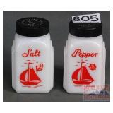 Vintage Milk Glass Salt & Pepper.