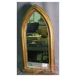 Arch Top Gold Framed Accent Mirror.