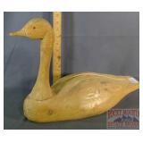 Carved Wood Goose Decoy, Made in Canada.