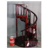 Cherry Finish Spiral Staircase Display Stand.