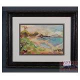 Original Ocean Scene Watercolor Painting.