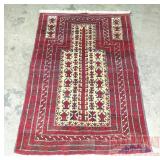 Deep Red 34"X55" Hand Made Persian Rug.