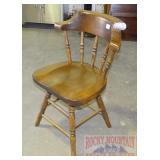 Curved Back Pine Side Chair.