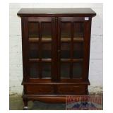 Mahogany Finish 2 Door Curio Cabinet.