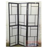 Black & White Room Divider - Dressing Screen.