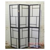 Black & White Room Divider - Dressing Screen.