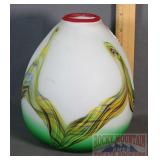 Beautiful Hand Blown Studio Art Glass Vase.