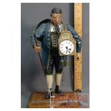 Fantastic Black Forest Clock Peddler Figural Clock