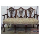 Fantastic Chippendale Style Bench W/ Carving.