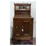 Beautiful Victorian Walnut Parlor Ice Box.