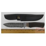 New Elk Ridge Straight Blade Knife W/ Sheath.