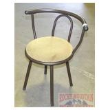 Metal Chair W/ Curved Back.