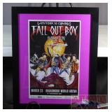 Fall Out Boy Framed Conert Poster.