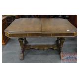 1920's Walnut Dining Table W/ Carved Legs.
