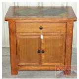 Arts & Crafts Style Nightstand W/ Slate Top.